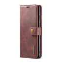 For Samsung Galaxy S22 Ultra 5G DG.MING Crazy Horse Texture Detachable Magnetic Leather Phone Case(Red)