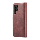 For Samsung Galaxy S22 Ultra 5G DG.MING Crazy Horse Texture Detachable Magnetic Leather Phone Case(Red)