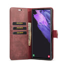 For Samsung Galaxy S22 Ultra 5G DG.MING Crazy Horse Texture Detachable Magnetic Leather Phone Case(Red)