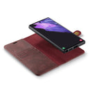 For Samsung Galaxy S22 Ultra 5G DG.MING Crazy Horse Texture Detachable Magnetic Leather Phone Case(Red)