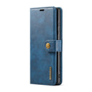 For Samsung Galaxy S22 Ultra 5G DG.MING Crazy Horse Texture Detachable Magnetic Leather Phone Case(Blue)
