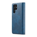 For Samsung Galaxy S22 Ultra 5G DG.MING Crazy Horse Texture Detachable Magnetic Leather Phone Case(Blue)