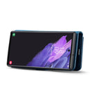 For Samsung Galaxy S22 Ultra 5G DG.MING Crazy Horse Texture Detachable Magnetic Leather Phone Case(Blue)