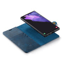 For Samsung Galaxy S22 Ultra 5G DG.MING Crazy Horse Texture Detachable Magnetic Leather Phone Case(Blue)