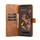 For Google Pixel 6 DG.MING Crazy Horse Texture Detachable Magnetic Leather Phone Case(Brown)