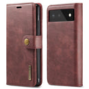 For Google Pixel 6 DG.MING Crazy Horse Texture Detachable Magnetic Leather Phone Case(Red)