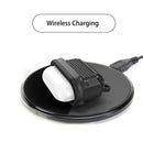 For AirPods Pro Shield Armor Waterproof Wireless Earphone Protective Case with Carabiner(Black)