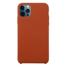 Solid Silicone Phone Case For iPhone 12 / 12 Pro(Saddle Brown)