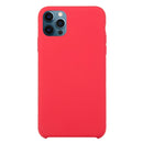 Solid Silicone Phone Case For iPhone 12 / 12 Pro(Rose Red)