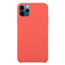 Solid Silicone Phone Case For iPhone 12 / 12 Pro(Camellia Red)