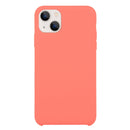 For iPhone 13 Solid Silicone Phone Case(Peach Red)