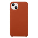 For iPhone 13 Solid Silicone Phone Case(Saddle Brown)