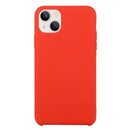 For iPhone 13 Solid Silicone Phone Case(China Red)