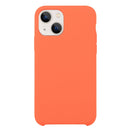 For iPhone 13 Solid Silicone Phone Case(Orange Red)