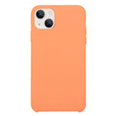 For iPhone 13 Solid Silicone Phone Case(Apricot Orange)