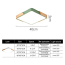 Wood Macaron LED Square Ceiling Lamp, White Light, Size:30cm(Grey)