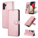 For Samsung Galaxy A13 5G AZNS Skin Feel Calf Texture Horizontal Flip Leather Phone Case(Rose Gold)