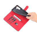For Samsung Galaxy A13 5G AZNS Skin Feel Calf Texture Horizontal Flip Leather Phone Case(Red)