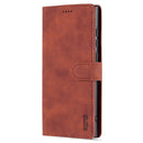 For Samsung Galaxy S22 Ultra 5G AZNS Skin Feel Calf Texture Horizontal Flip Leather Phone Case(Brown)