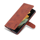 For Samsung Galaxy S22 Ultra 5G AZNS Skin Feel Calf Texture Horizontal Flip Leather Phone Case(Brown)