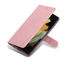 For Samsung Galaxy S22 Ultra 5G AZNS Skin Feel Calf Texture Horizontal Flip Leather Phone Case(Rose Gold)