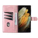 For Samsung Galaxy S22 Ultra 5G AZNS Skin Feel Calf Texture Horizontal Flip Leather Phone Case(Rose Gold)