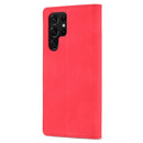 For Samsung Galaxy S22 Ultra 5G AZNS Skin Feel Calf Texture Horizontal Flip Leather Phone Case(Red)