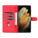 For Samsung Galaxy S22 Ultra 5G AZNS Skin Feel Calf Texture Horizontal Flip Leather Phone Case(Red)