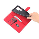 For Samsung Galaxy S22 Ultra 5G AZNS Skin Feel Calf Texture Horizontal Flip Leather Phone Case(Red)