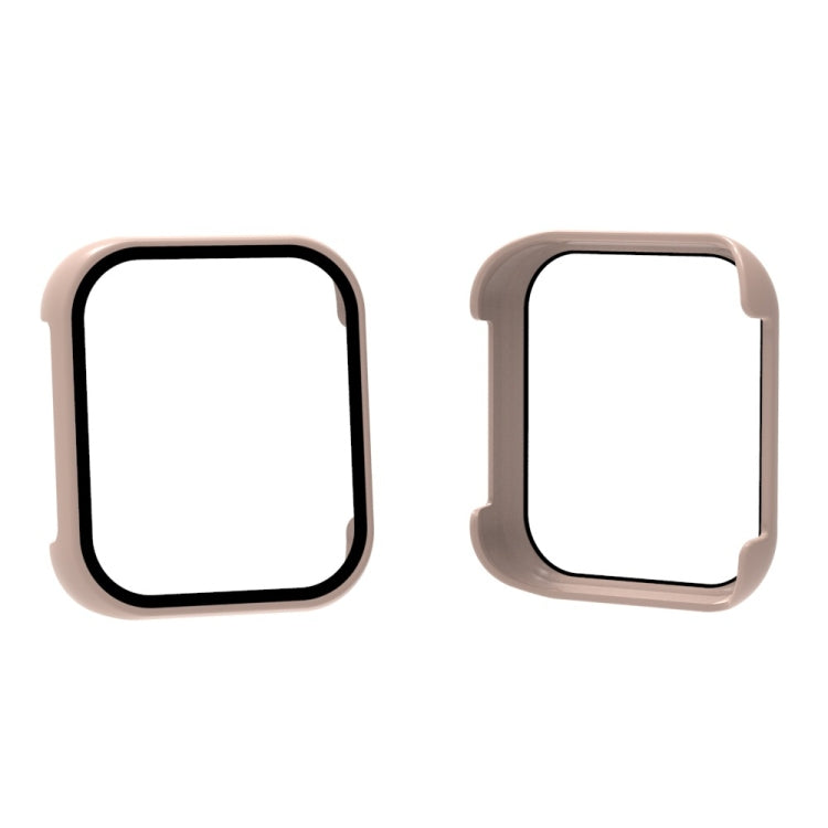 For OPPO Watch 2 42mm PC + Tempered Glass Watch Protective Case(Pink)