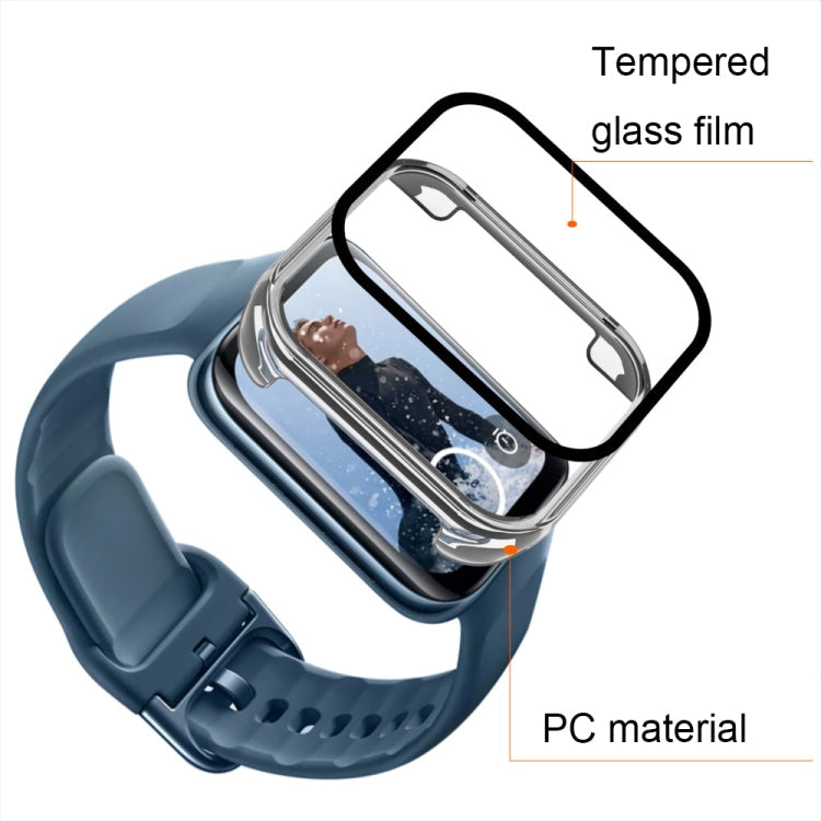 For OPPO Watch 2 42mm PC + Tempered Glass Watch Protective Case(Pink)