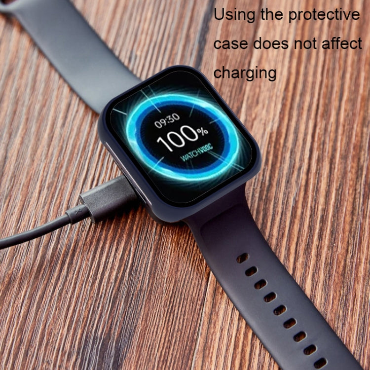 For OPPO Watch 2 42mm PC + Tempered Glass Watch Protective Case(Black)