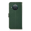 For Nokia X10 / X20 KHAZNEH Side-Magnetic Litchi Genuine Leather RFID Phone Case(Green)