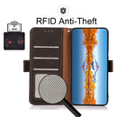 For Nokia X10 / X20 KHAZNEH Side-Magnetic Litchi Genuine Leather RFID Phone Case(Brown)