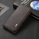 For Nokia X10 / X20 KHAZNEH Side-Magnetic Litchi Genuine Leather RFID Phone Case(Brown)