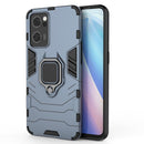 For OPPO Reno7 5G Shockproof PC + TPU Holder Phone Case(Navy Blue)