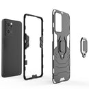 For OPPO Reno7 5G Shockproof PC + TPU Holder Phone Case(Navy Blue)
