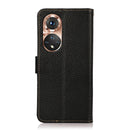 For Honor 50 KHAZNEH Side-Magnetic Litchi Genuine Leather RFID Phone Case(Black)