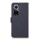 For Huawei nova 9 KHAZNEH Side-Magnetic Litchi Genuine Leather RFID Phone Case(Blue)