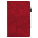 For Amazon Kindle Paperwhite 5 2021 Life Tree Series Leather Tablet Case(Red)