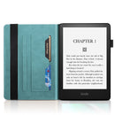 For Amazon Kindle Paperwhite 5 2021 Life Tree Series Leather Tablet Case(Lake Blue)