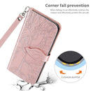 For Samsung Galaxy A33 5G Life of Tree Embossing Leather Phone Case(Rose Gold)