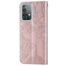For Samsung Galaxy A53 5G Life of Tree Embossing Leather Phone Case(Rose Gold)