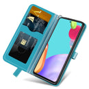 For Samsung Galaxy A53 5G Life of Tree Embossing Leather Phone Case(Blue)