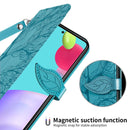 For Samsung Galaxy A53 5G Life of Tree Embossing Leather Phone Case(Blue)