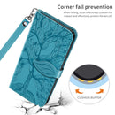 For Samsung Galaxy A53 5G Life of Tree Embossing Leather Phone Case(Blue)