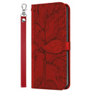 For Samsung Galaxy A53 5G Life of Tree Embossing Leather Phone Case(Red)