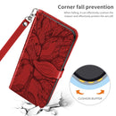 For Samsung Galaxy A53 5G Life of Tree Embossing Leather Phone Case(Red)