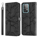 For Samsung Galaxy A53 5G Life of Tree Embossing Leather Phone Case(Black)
