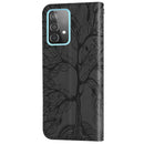 For Samsung Galaxy A53 5G Life of Tree Embossing Leather Phone Case(Black)